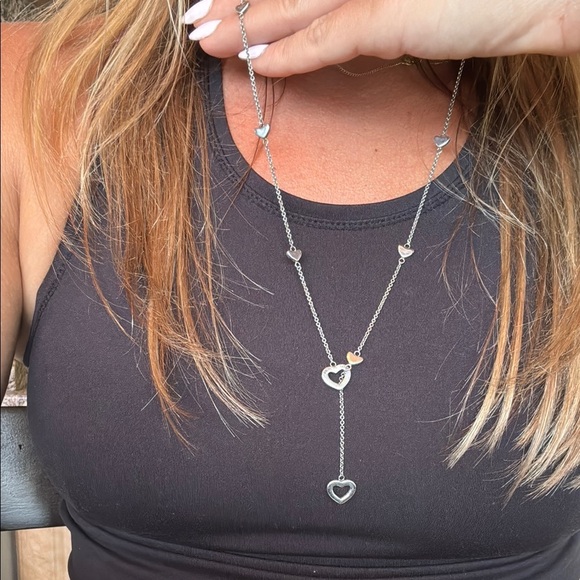 Tiffany & Co. Sterling Silver Heart Lariat Necklace - Picture 3 of 3